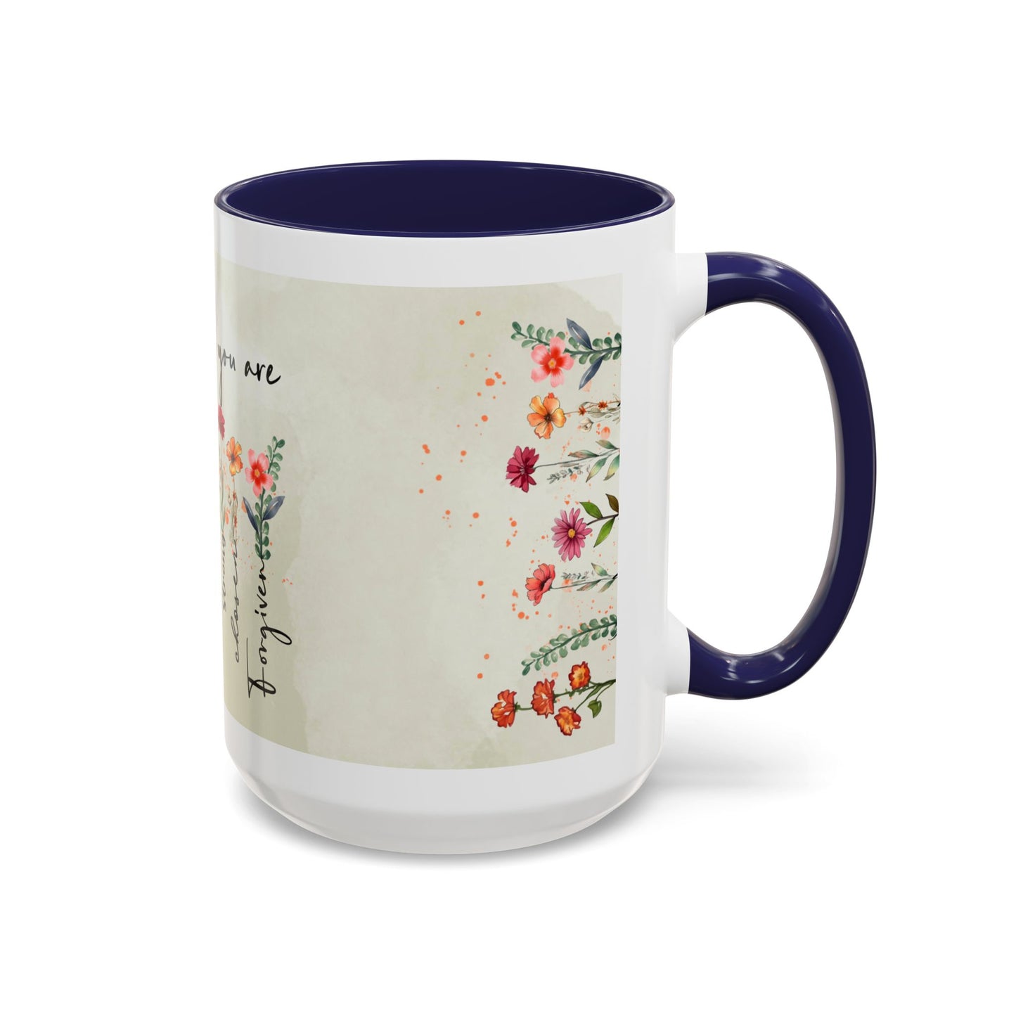 Inspirational Floral Coffee Mug — "God Says You Are" Ceramic Accent Mug (11/15 oz)
