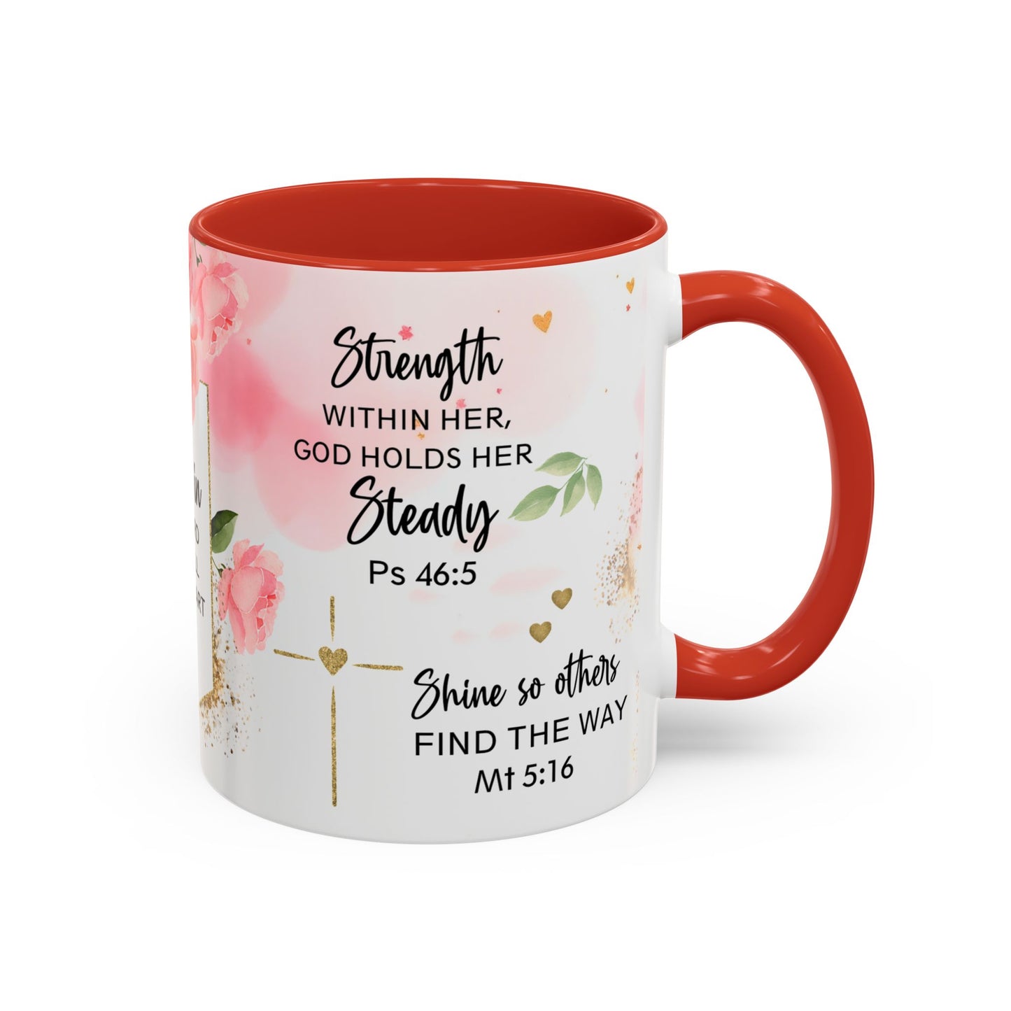Faith Floral Coffee Mug — "Trust in the Lord with All Your Heart" Scripture Gift