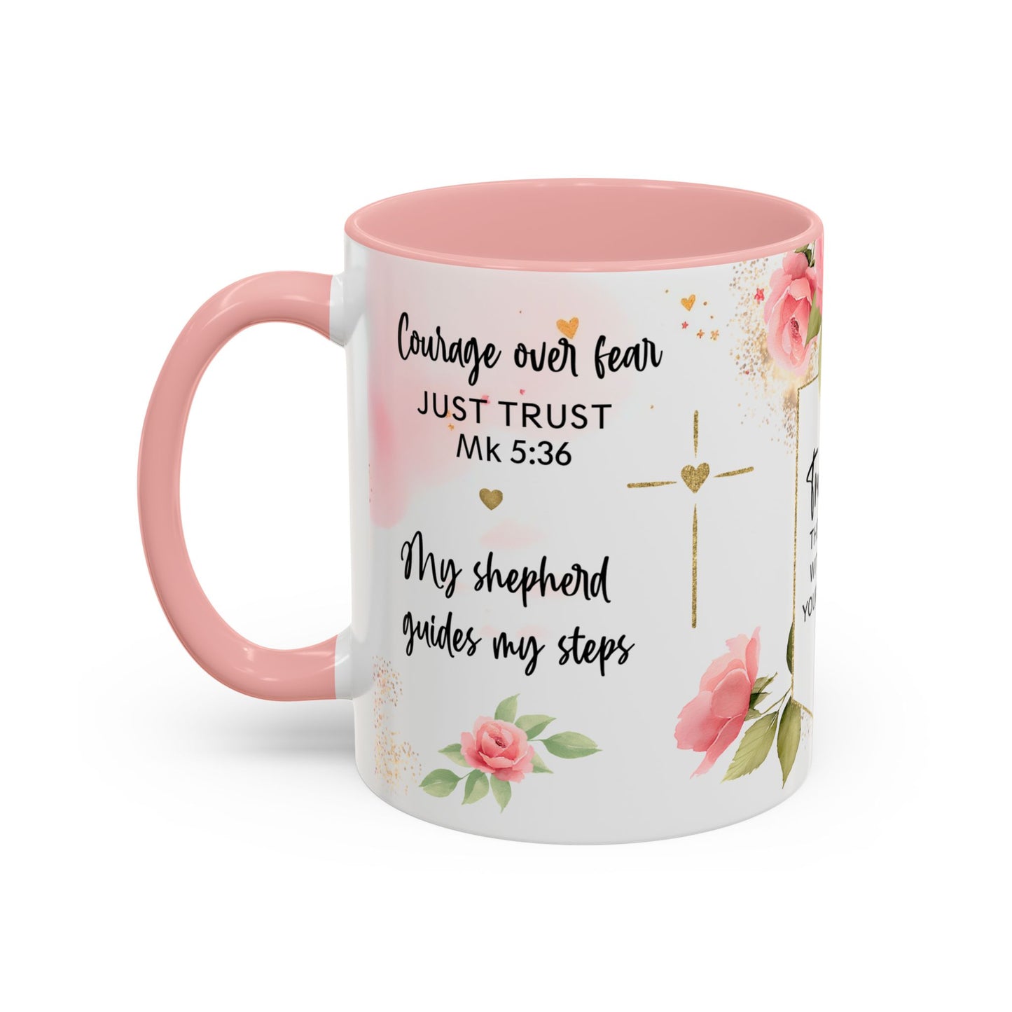 Faith Floral Coffee Mug — "Trust in the Lord with All Your Heart" Scripture Gift