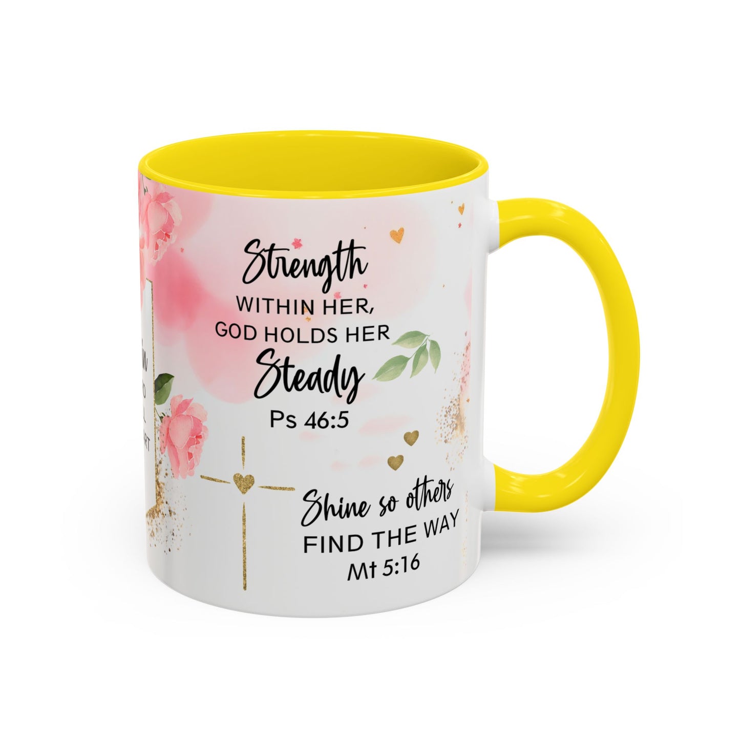 Faith Floral Coffee Mug — "Trust in the Lord with All Your Heart" Scripture Gift