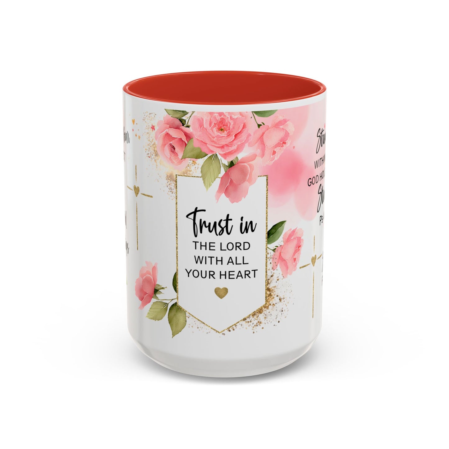 Faith Floral Coffee Mug — "Trust in the Lord with All Your Heart" Scripture Gift