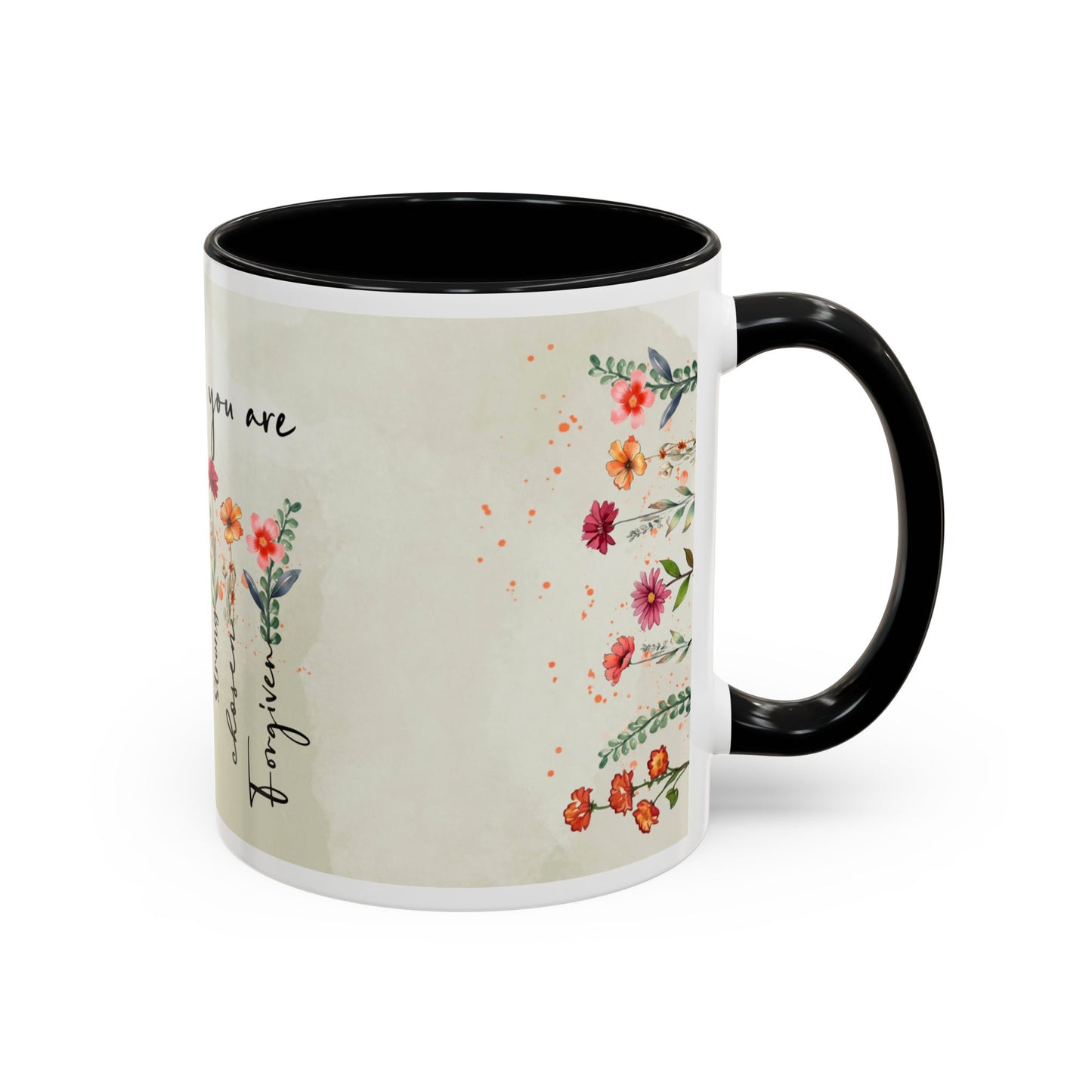 Inspirational Floral Coffee Mug — "God Says You Are" Ceramic Accent Mug (11/15 oz)