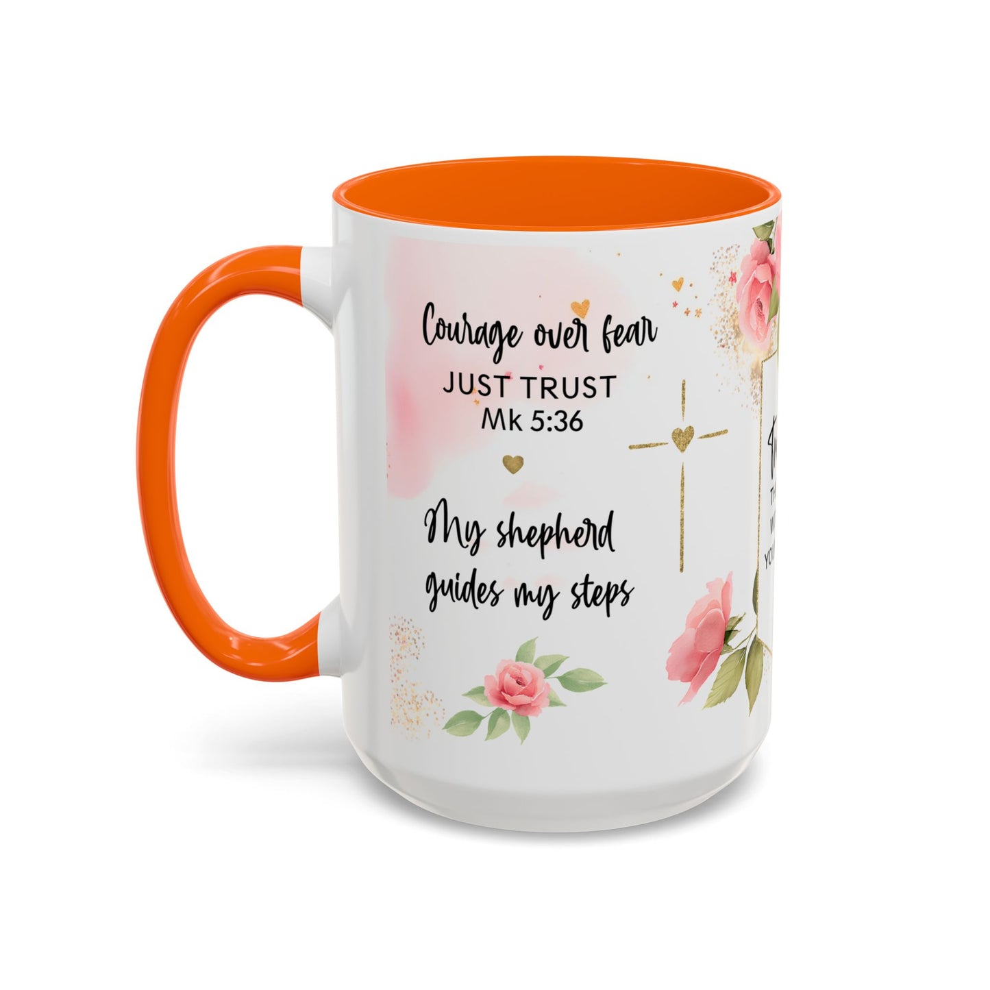 Faith Floral Coffee Mug — "Trust in the Lord with All Your Heart" Scripture Gift
