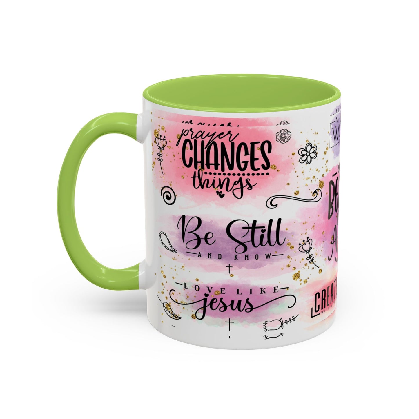 Inspirational Christian Coffee Mug — "Beauty From Ashes" Faith & Strength Accent Mug (11/15oz)