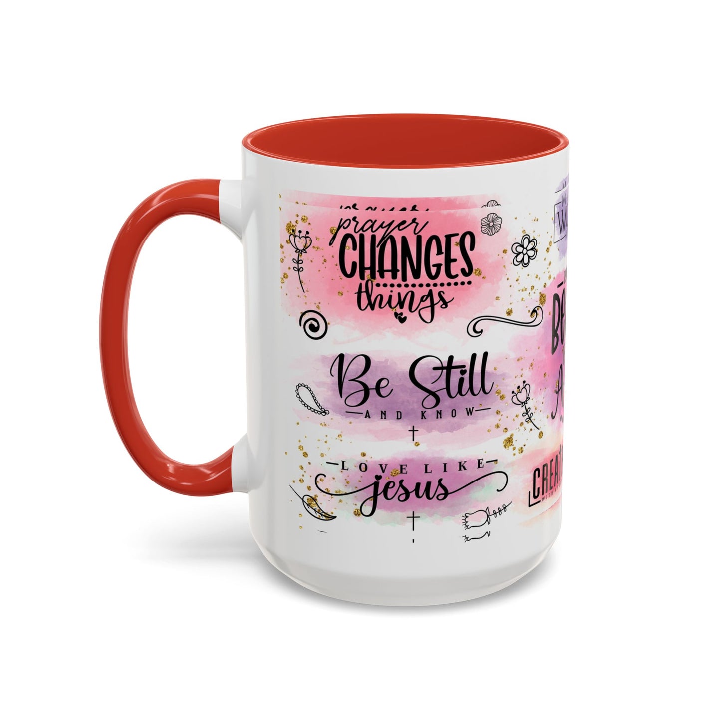 Inspirational Christian Coffee Mug — "Beauty From Ashes" Faith & Strength Accent Mug (11/15oz)