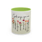 Inspirational Floral Coffee Mug — "God Says You Are" Ceramic Accent Mug (11/15 oz)