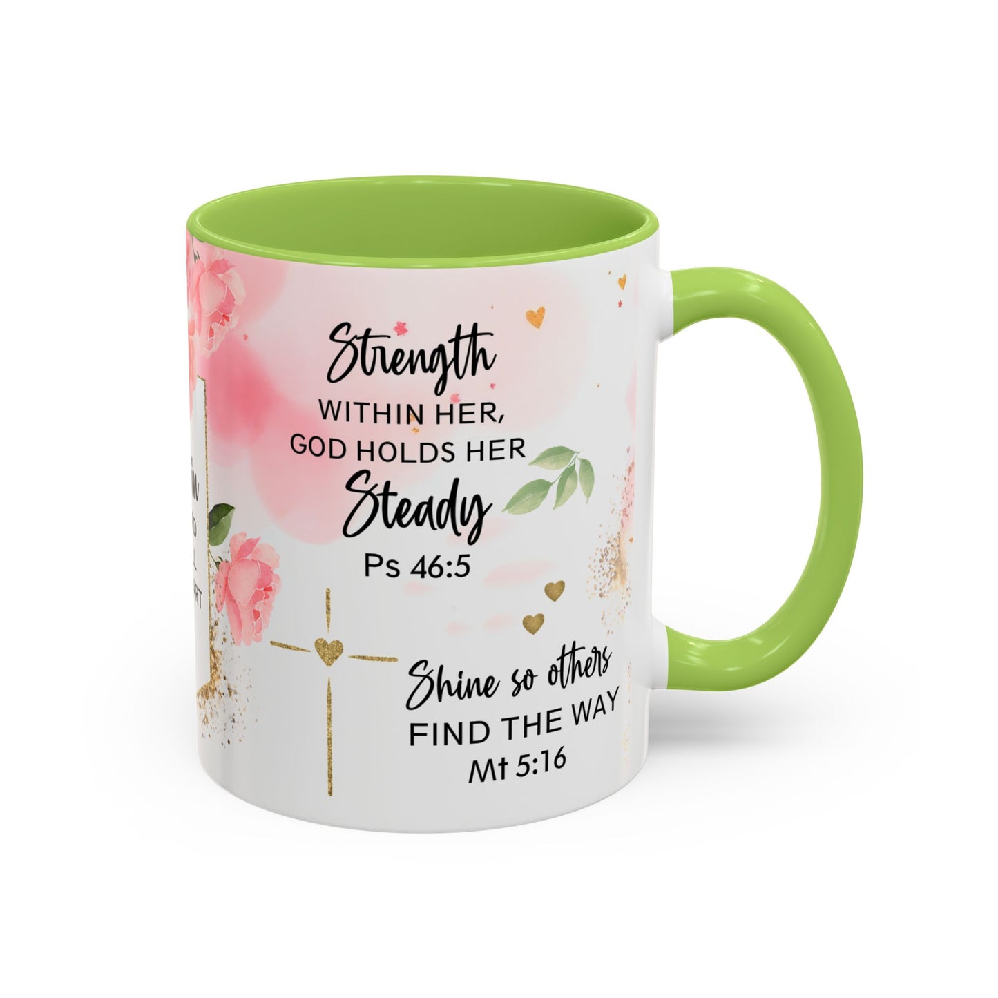 Faith Floral Coffee Mug — "Trust in the Lord with All Your Heart" Scripture Gift