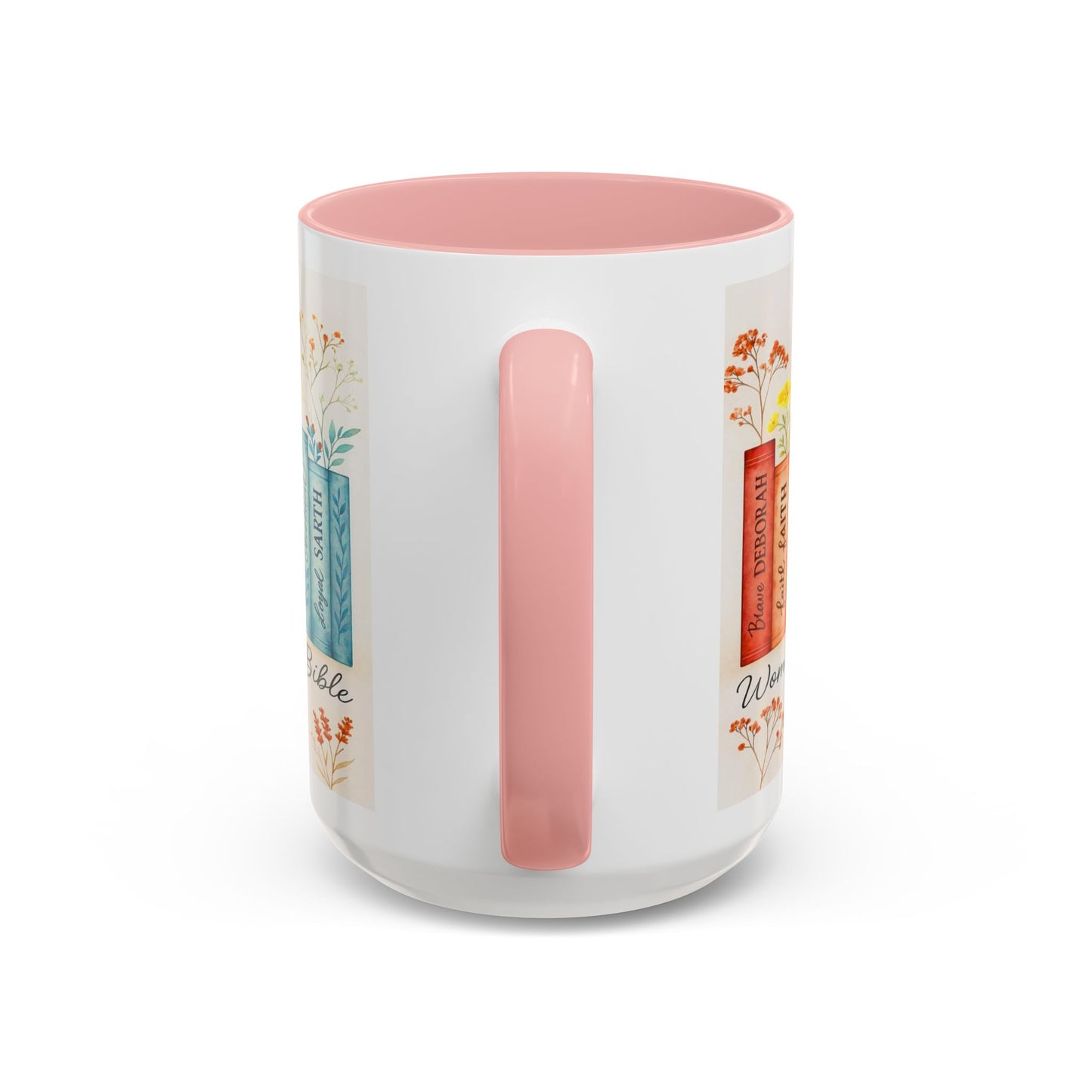 Bible Women Coffee Mug — Floral Illustrated Books Design (11/15 oz)
