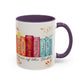 Bible Women Coffee Mug — Floral Illustrated Books Design (11/15 oz)