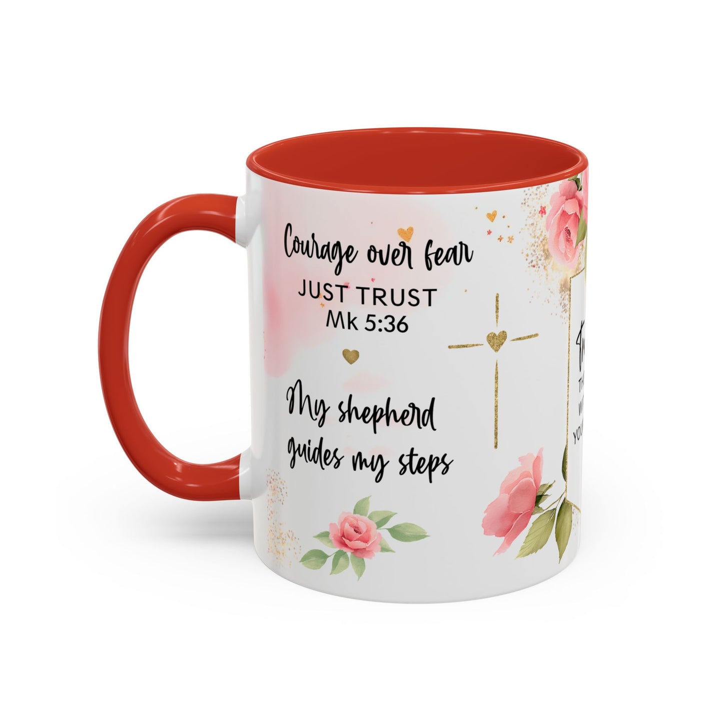 Faith Floral Coffee Mug — "Trust in the Lord with All Your Heart" Scripture Gift