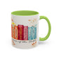 Bible Women Coffee Mug — Floral Illustrated Books Design (11/15 oz)
