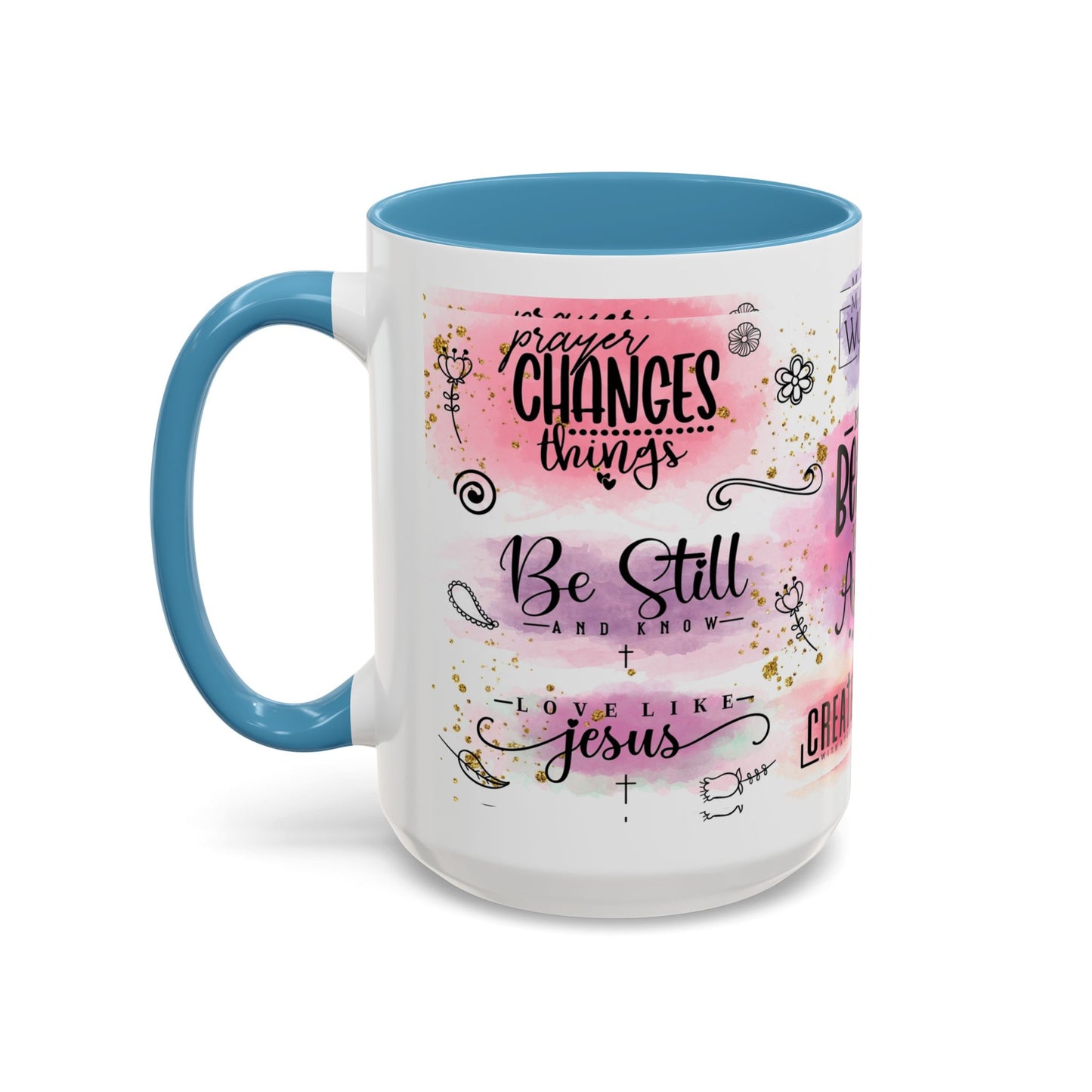 Inspirational Christian Coffee Mug — "Beauty From Ashes" Faith & Strength Accent Mug (11/15oz)