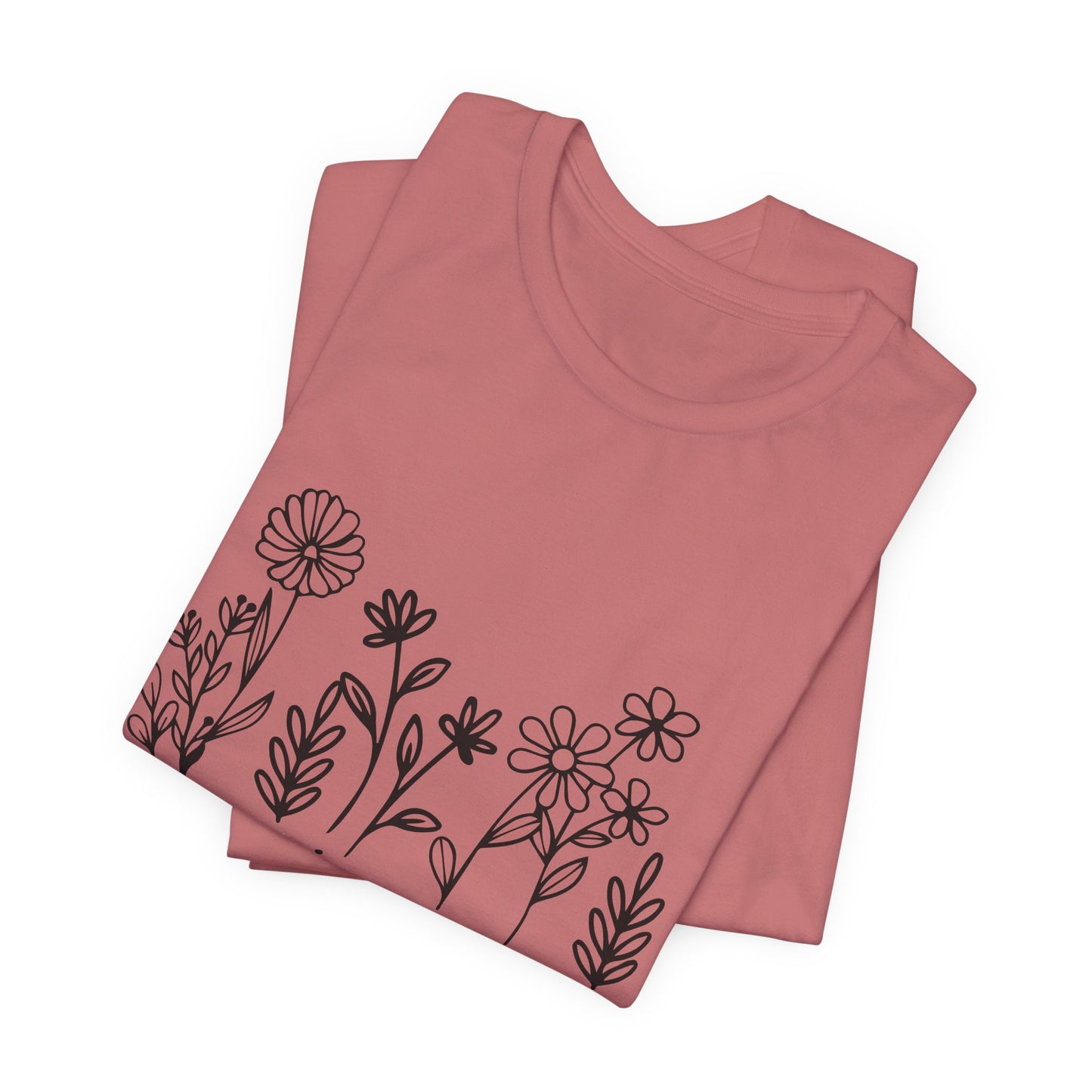 Grow in Grace Floral Tee — Christian Scripture Shirt (2 Peter 3:18)
