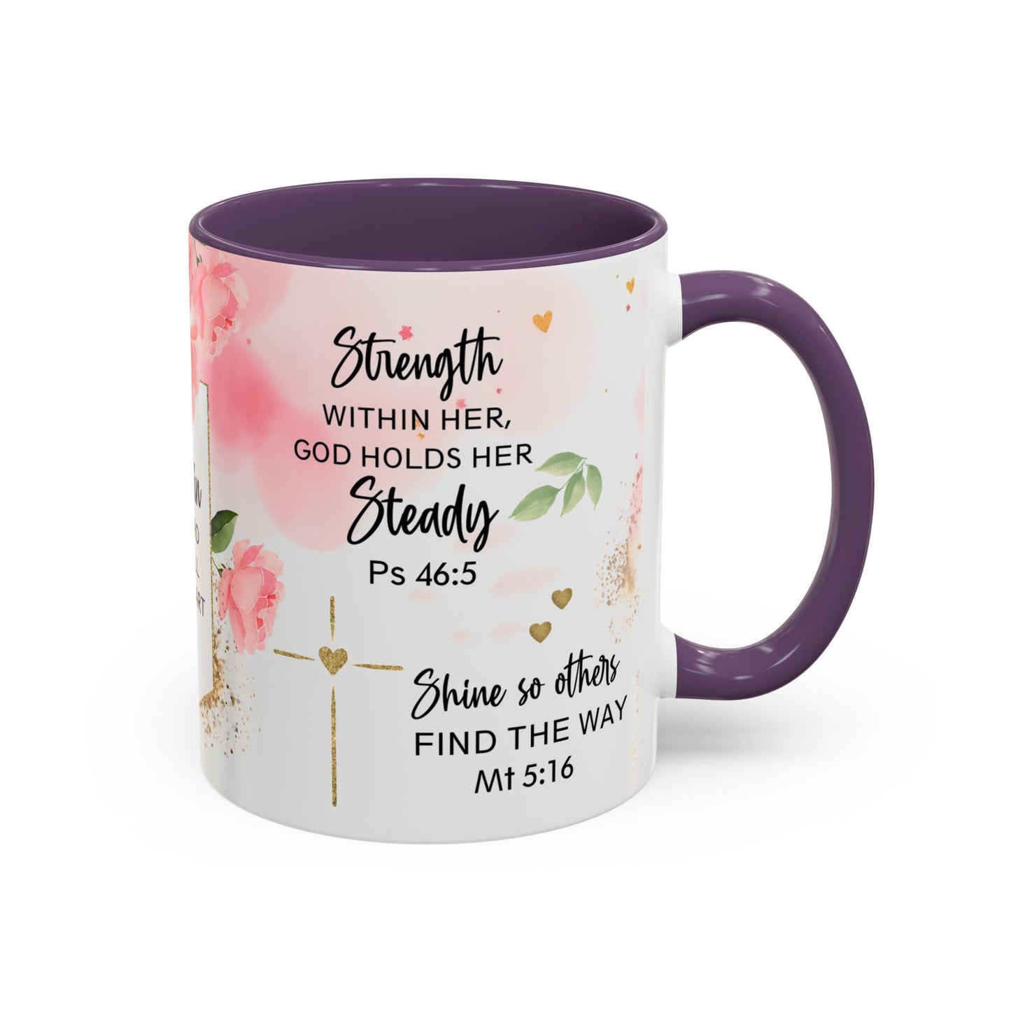 Faith Floral Coffee Mug — "Trust in the Lord with All Your Heart" Scripture Gift