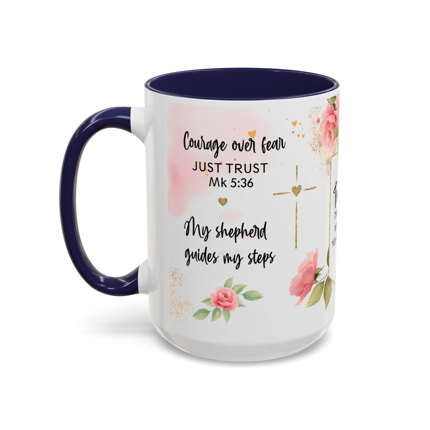 Faith Floral Coffee Mug — "Trust in the Lord with All Your Heart" Scripture Gift