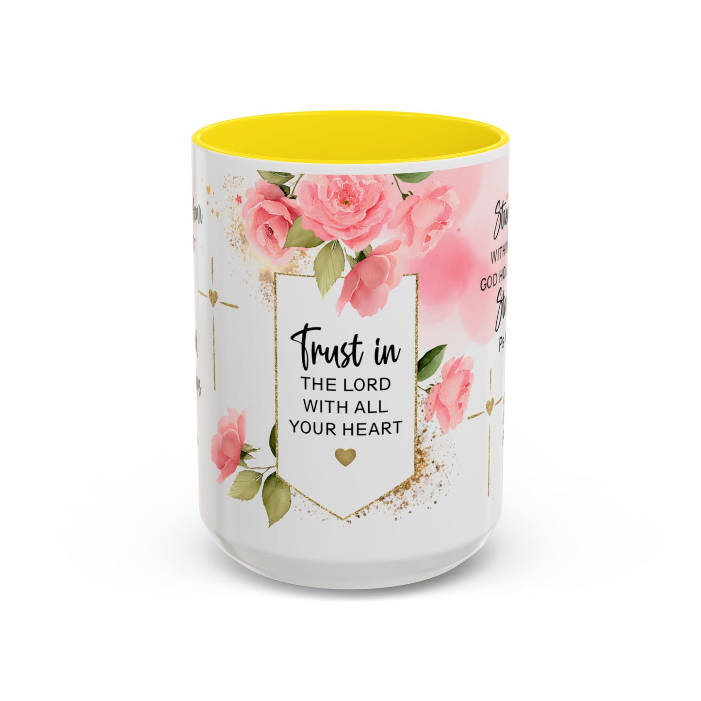 Faith Floral Coffee Mug — "Trust in the Lord with All Your Heart" Scripture Gift