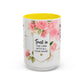 Faith Floral Coffee Mug — "Trust in the Lord with All Your Heart" Scripture Gift