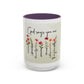 Inspirational Floral Coffee Mug — "God Says You Are" Ceramic Accent Mug (11/15 oz)