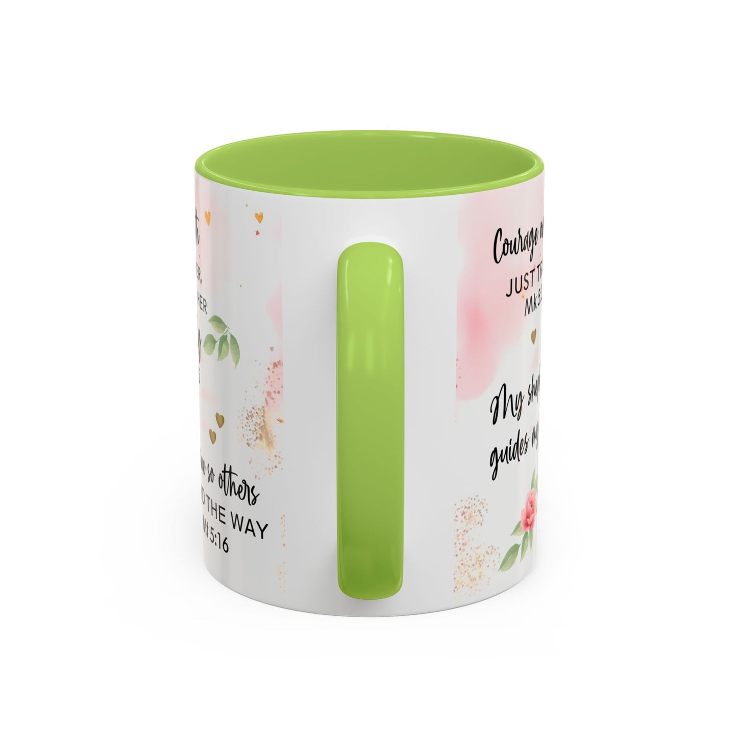 Faith Floral Coffee Mug — "Trust in the Lord with All Your Heart" Scripture Gift