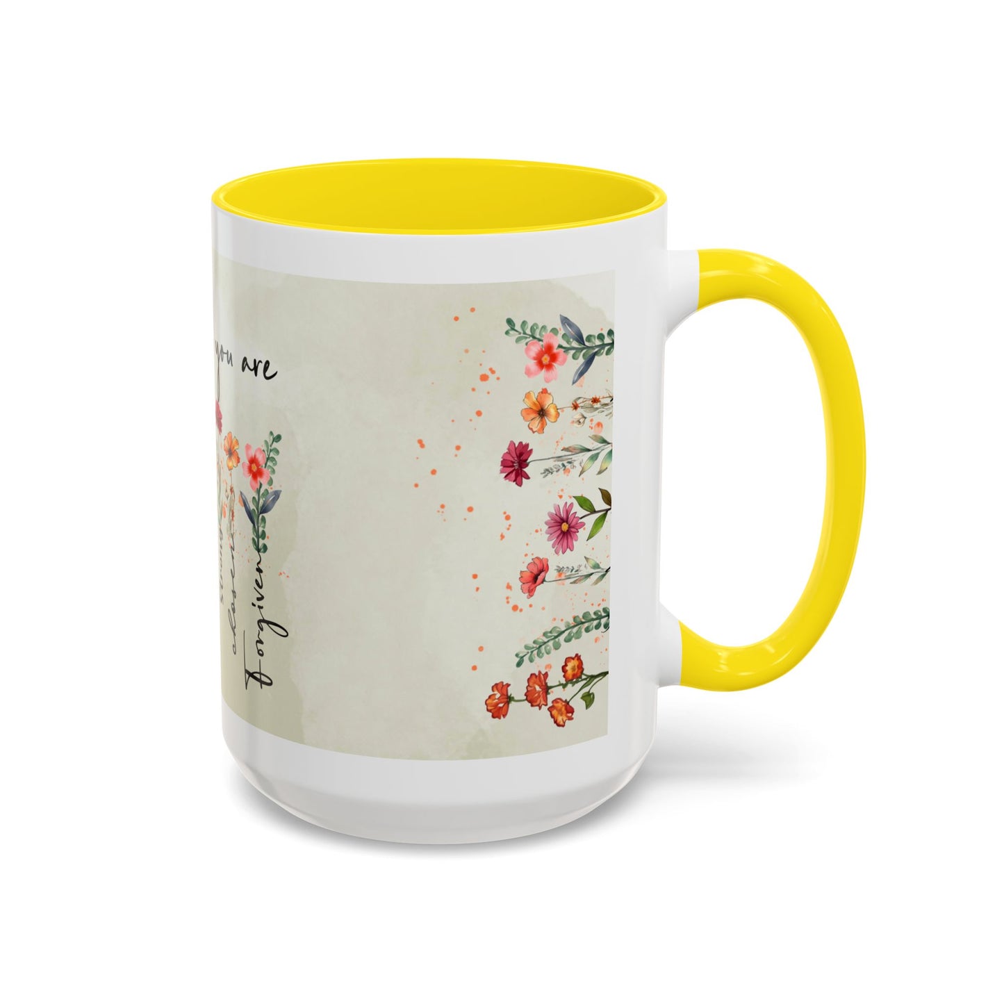 Inspirational Floral Coffee Mug — "God Says You Are" Ceramic Accent Mug (11/15 oz)