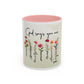 Inspirational Floral Coffee Mug — "God Says You Are" Ceramic Accent Mug (11/15 oz)