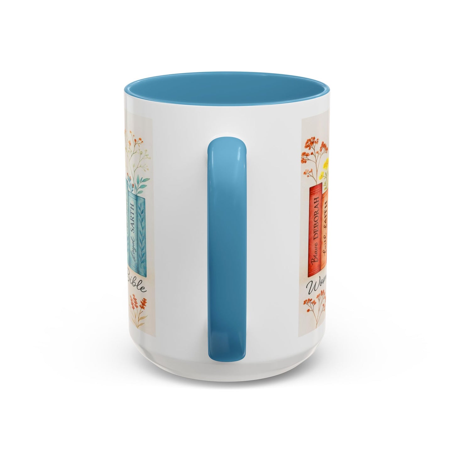Bible Women Coffee Mug — Floral Illustrated Books Design (11/15 oz)