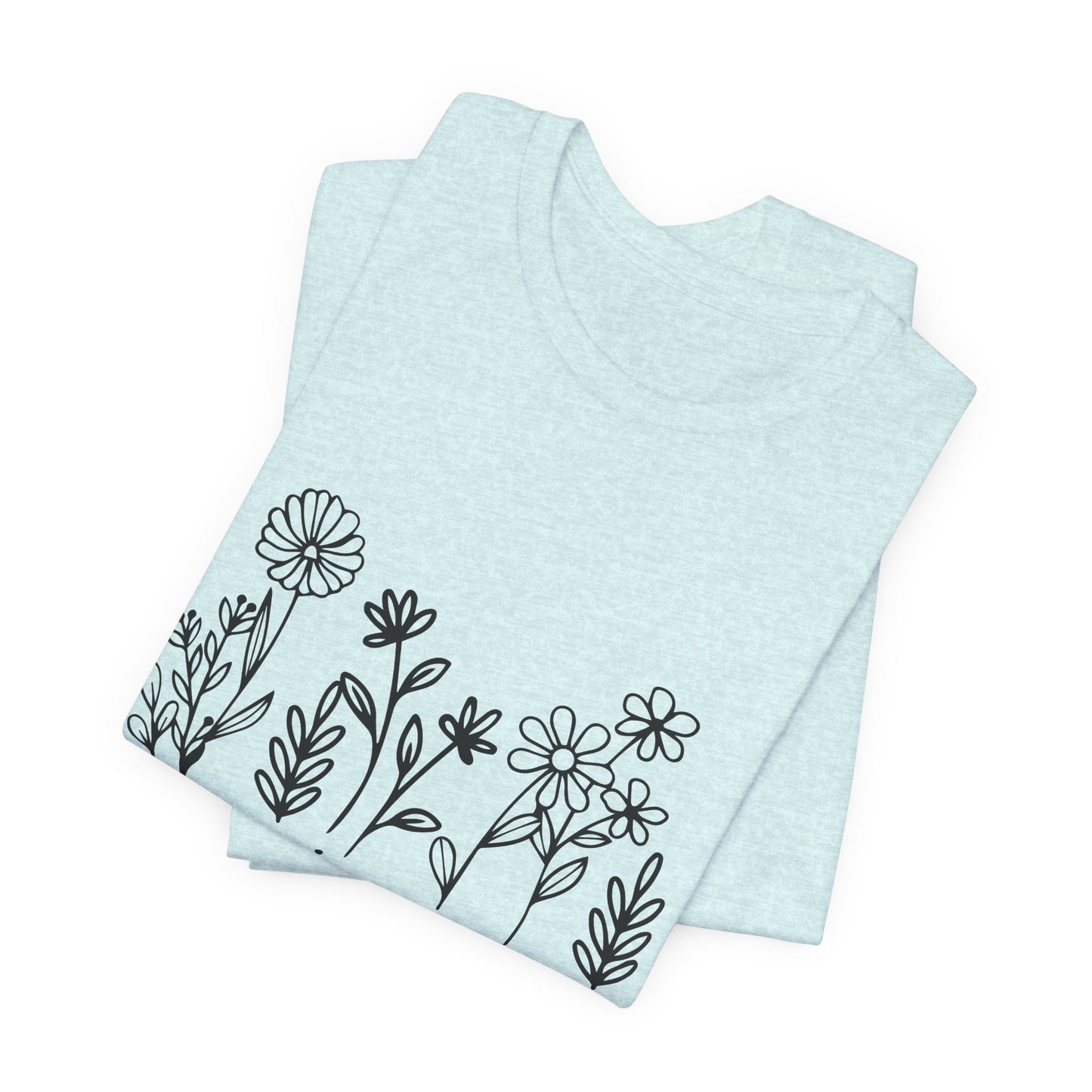 Grow in Grace Floral Tee — Christian Scripture Shirt (2 Peter 3:18)
