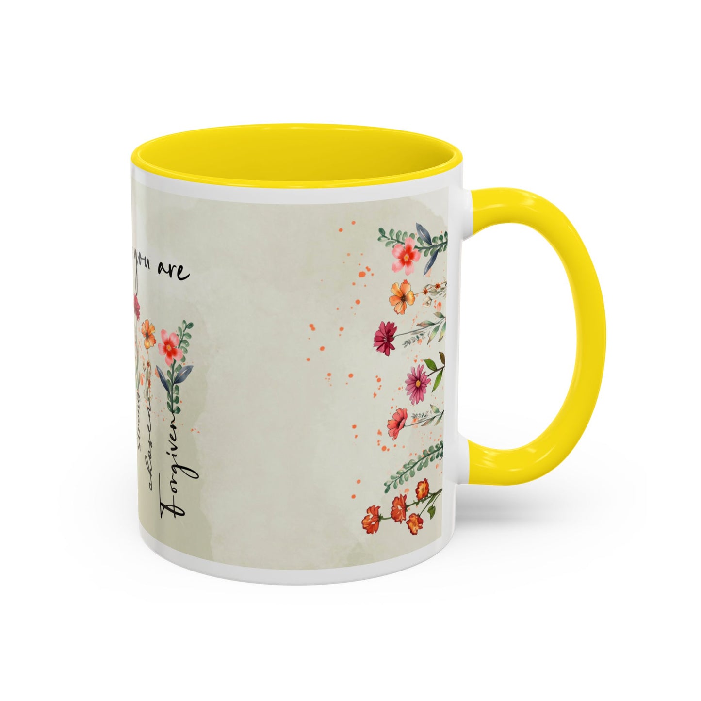 Inspirational Floral Coffee Mug — "God Says You Are" Ceramic Accent Mug (11/15 oz)