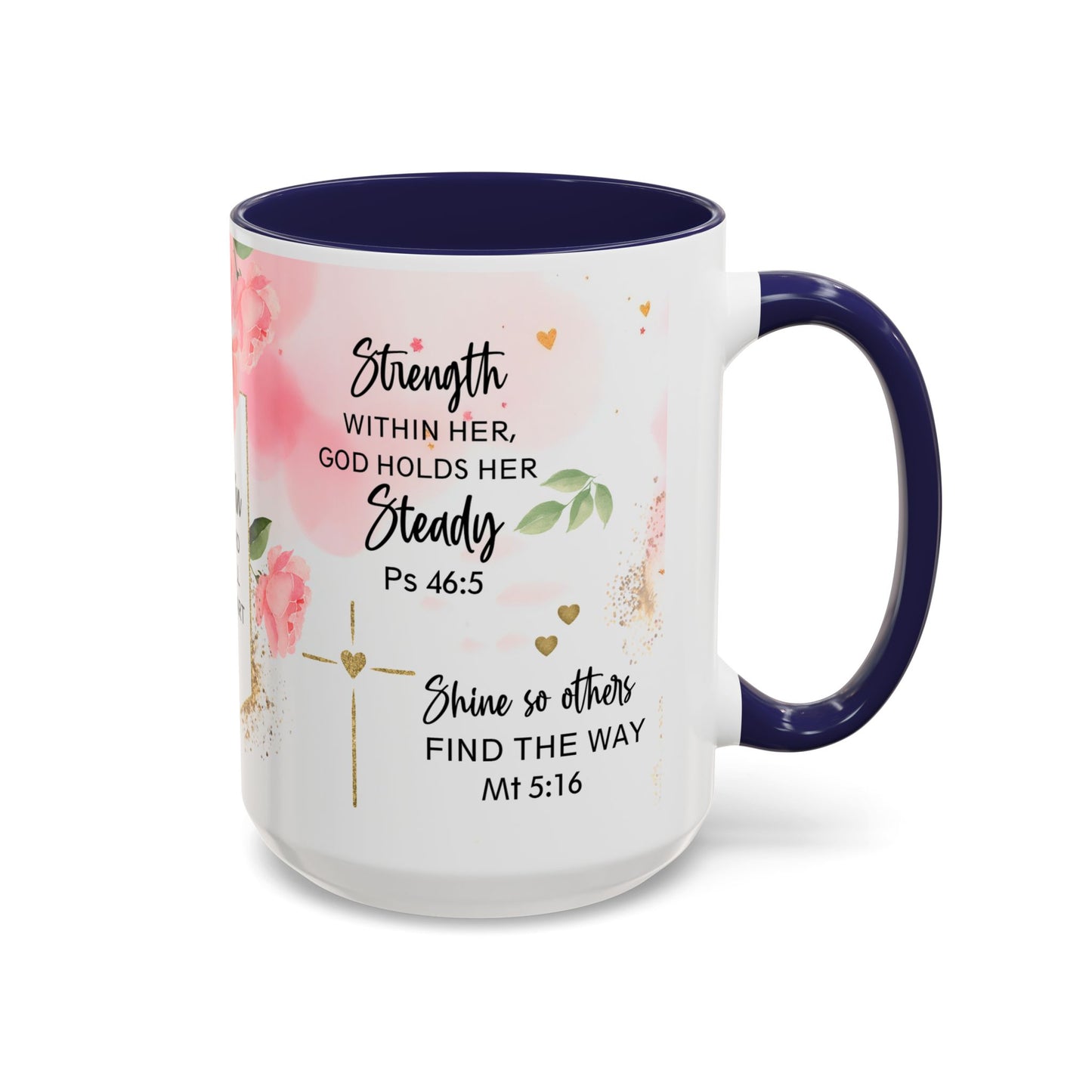 Faith Floral Coffee Mug — "Trust in the Lord with All Your Heart" Scripture Gift