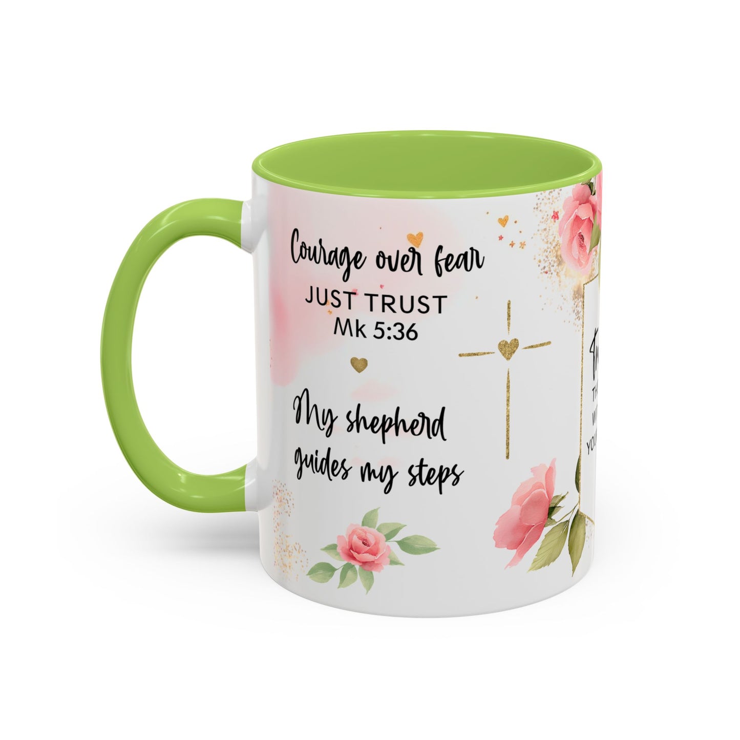 Faith Floral Coffee Mug — "Trust in the Lord with All Your Heart" Scripture Gift
