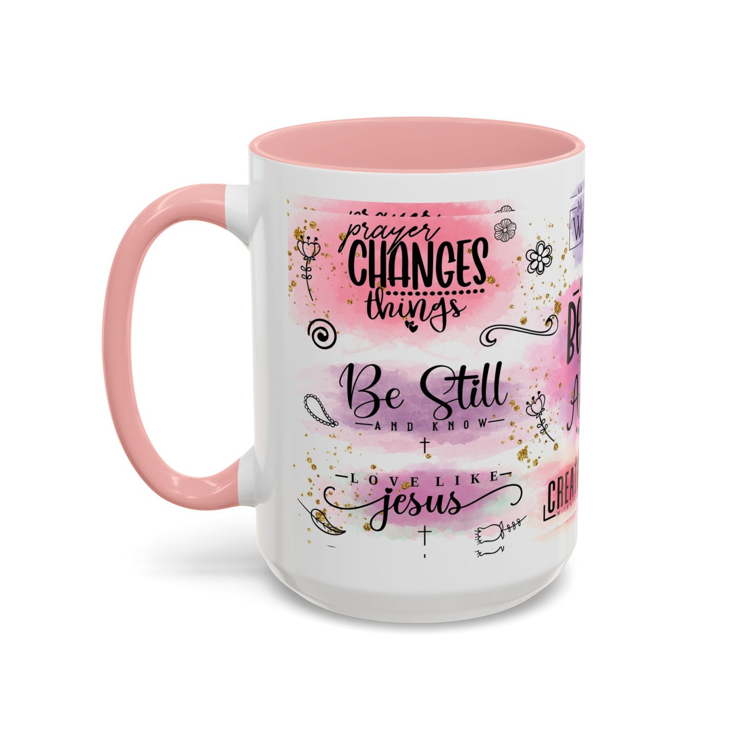 Inspirational Christian Coffee Mug — "Beauty From Ashes" Faith & Strength Accent Mug (11/15oz)