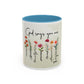 Inspirational Floral Coffee Mug — "God Says You Are" Ceramic Accent Mug (11/15 oz)