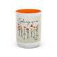Inspirational Floral Coffee Mug — "God Says You Are" Ceramic Accent Mug (11/15 oz)
