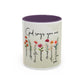 Inspirational Floral Coffee Mug — "God Says You Are" Ceramic Accent Mug (11/15 oz)