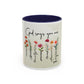 Inspirational Floral Coffee Mug — "God Says You Are" Ceramic Accent Mug (11/15 oz)