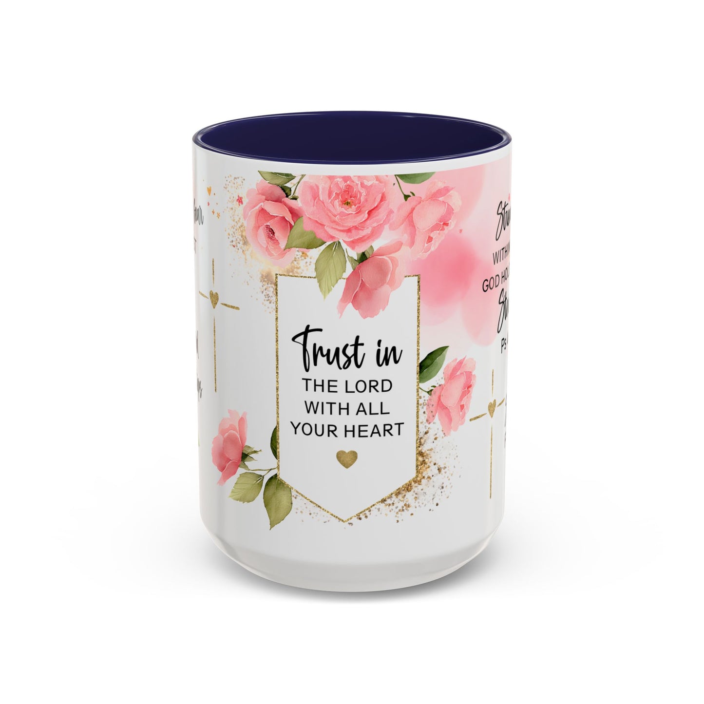 Faith Floral Coffee Mug — "Trust in the Lord with All Your Heart" Scripture Gift