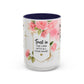 Faith Floral Coffee Mug — "Trust in the Lord with All Your Heart" Scripture Gift