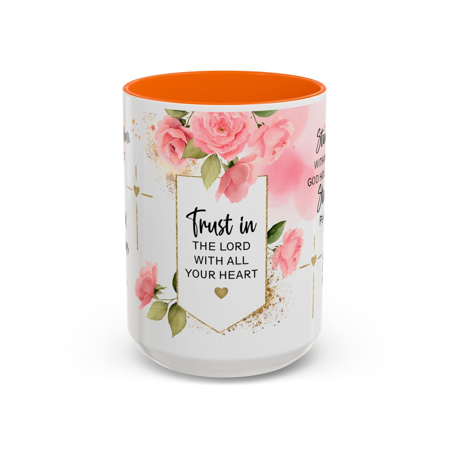 Faith Floral Coffee Mug — "Trust in the Lord with All Your Heart" Scripture Gift