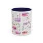 Christian Accent Coffee Mug — "Remind me who you are in Christ" Inspirational Pattern