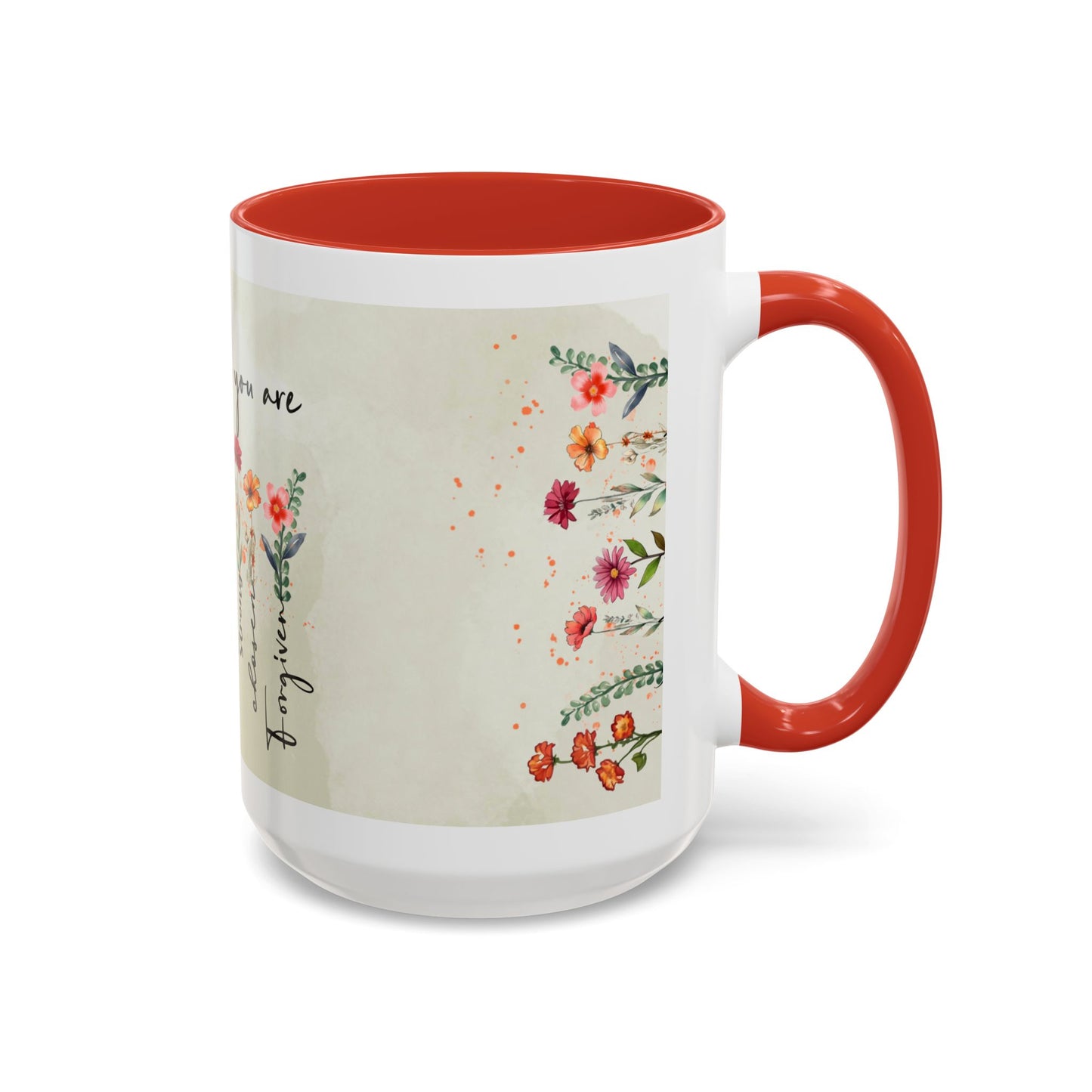 Inspirational Floral Coffee Mug — "God Says You Are" Ceramic Accent Mug (11/15 oz)