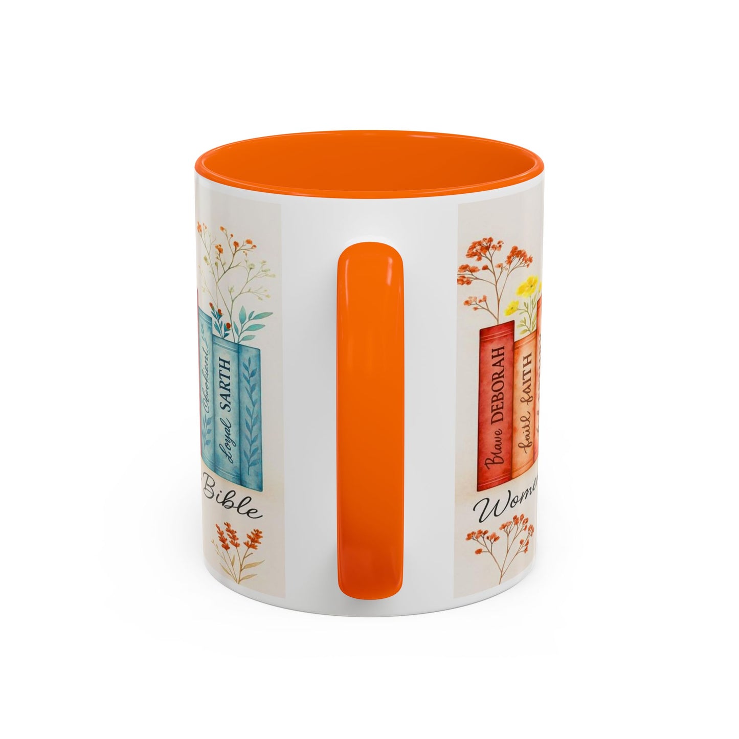 Bible Women Coffee Mug — Floral Illustrated Books Design (11/15 oz)