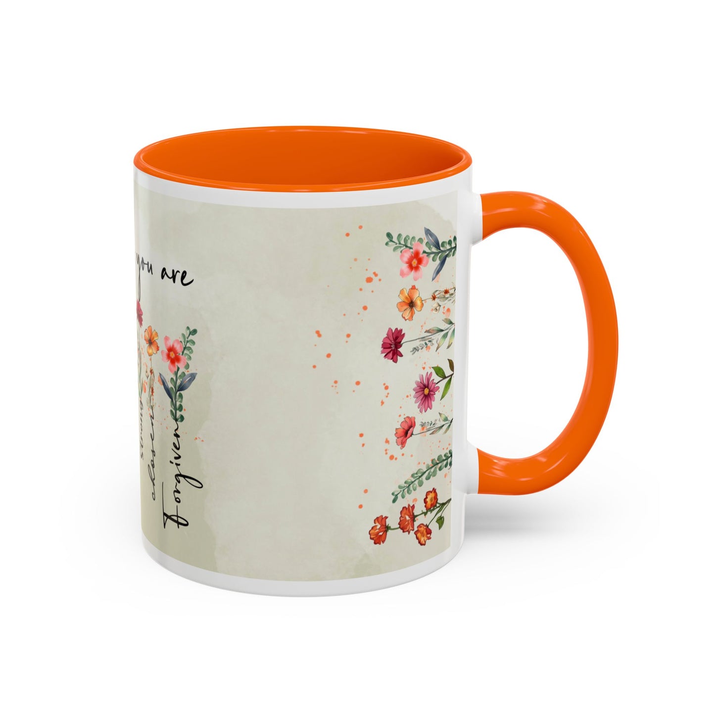 Inspirational Floral Coffee Mug — "God Says You Are" Ceramic Accent Mug (11/15 oz)
