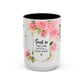 Faith Floral Coffee Mug — "Trust in the Lord with All Your Heart" Scripture Gift