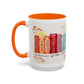 Bible Women Coffee Mug — Floral Illustrated Books Design (11/15 oz)