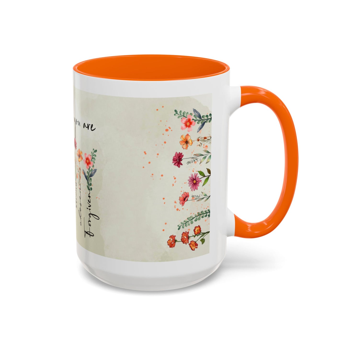 Inspirational Floral Coffee Mug — "God Says You Are" Ceramic Accent Mug (11/15 oz)