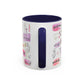Christian Accent Coffee Mug — "Remind me who you are in Christ" Inspirational Pattern