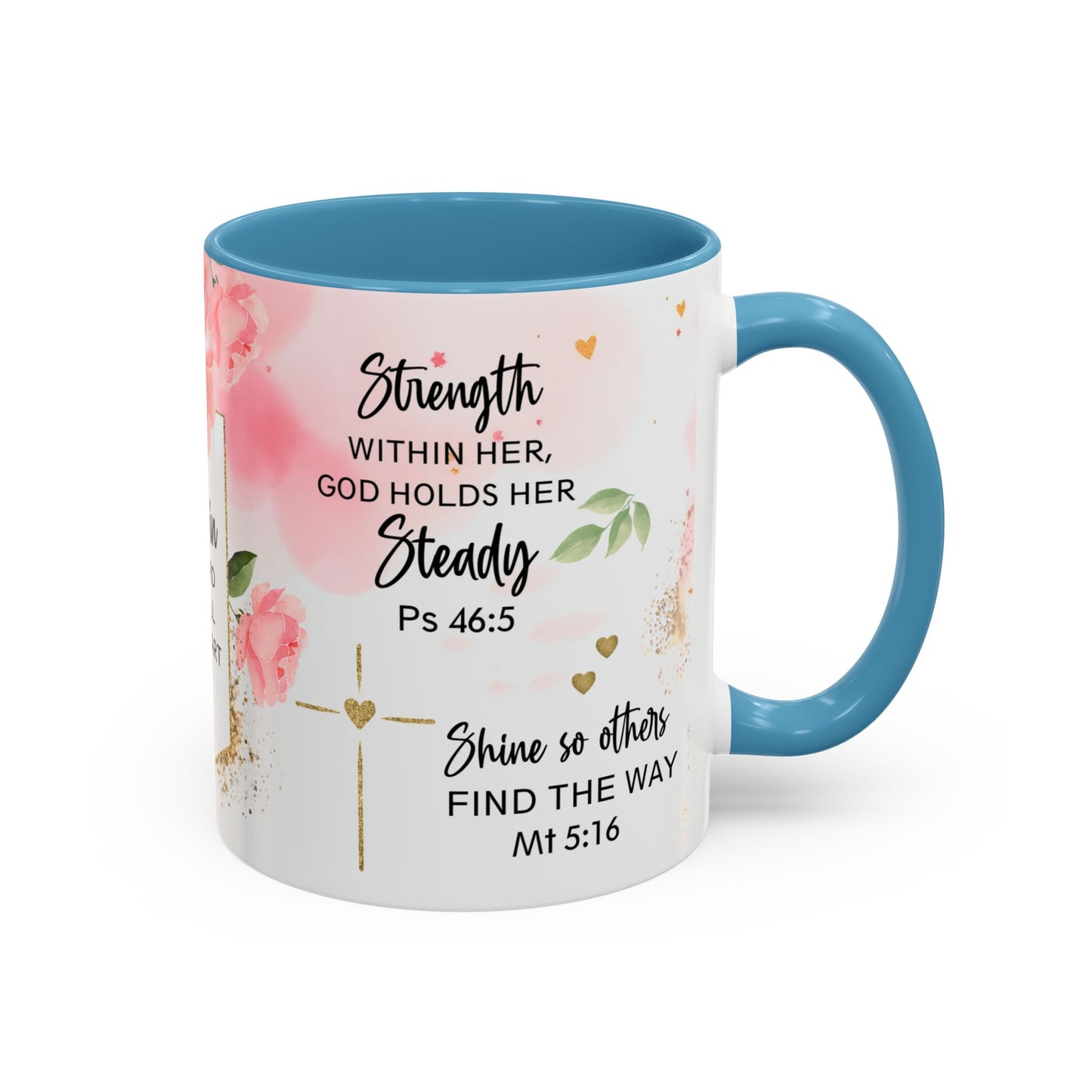 Faith Floral Coffee Mug — "Trust in the Lord with All Your Heart" Scripture Gift
