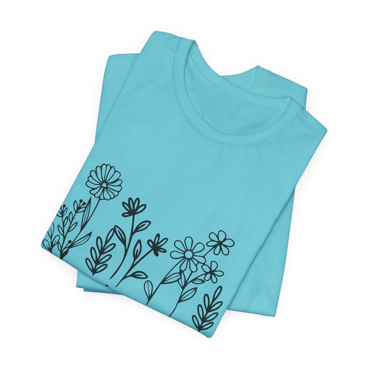 Grow in Grace Floral Tee — Christian Scripture Shirt (2 Peter 3:18)