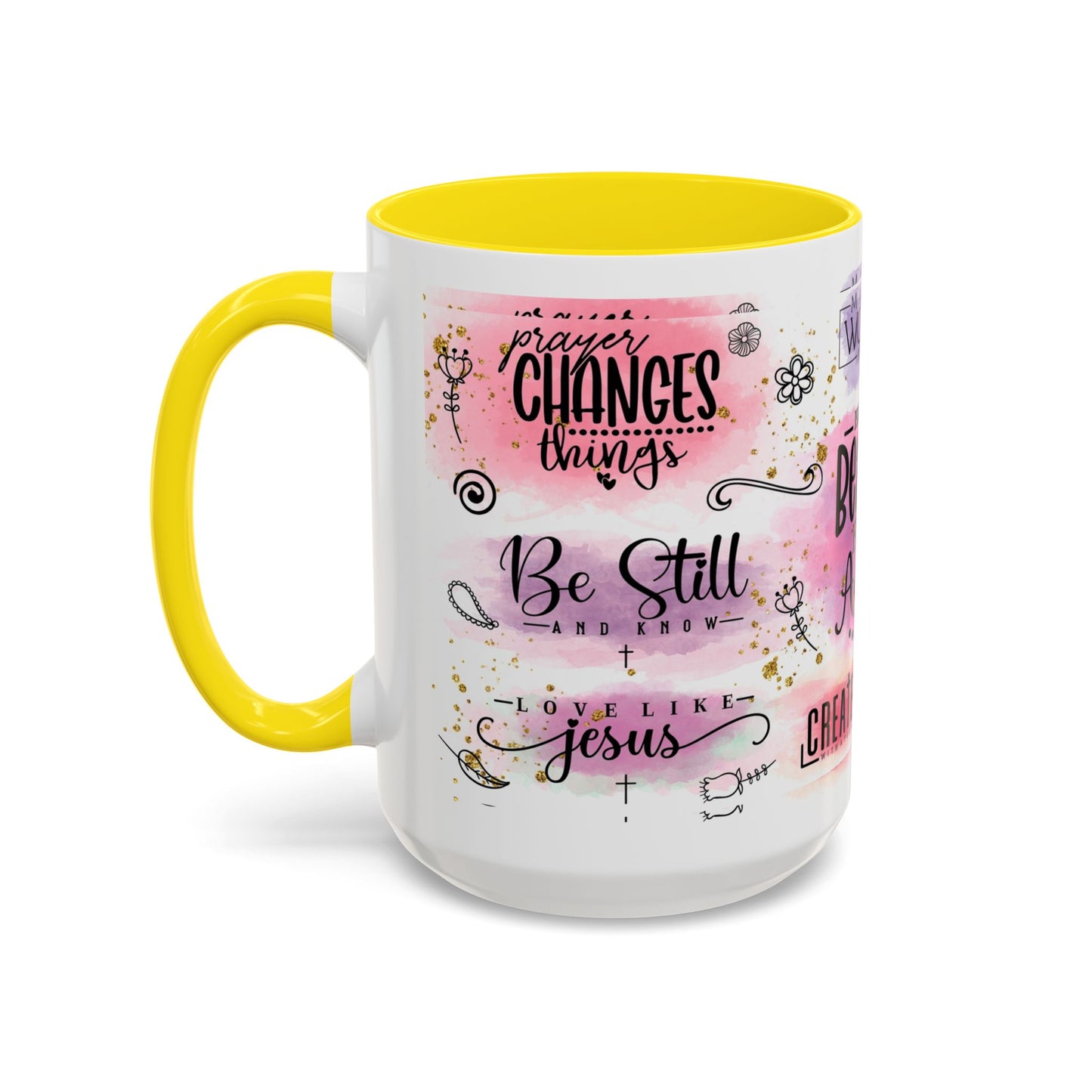 Inspirational Christian Coffee Mug — "Beauty From Ashes" Faith & Strength Accent Mug (11/15oz)