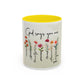 Inspirational Floral Coffee Mug — "God Says You Are" Ceramic Accent Mug (11/15 oz)